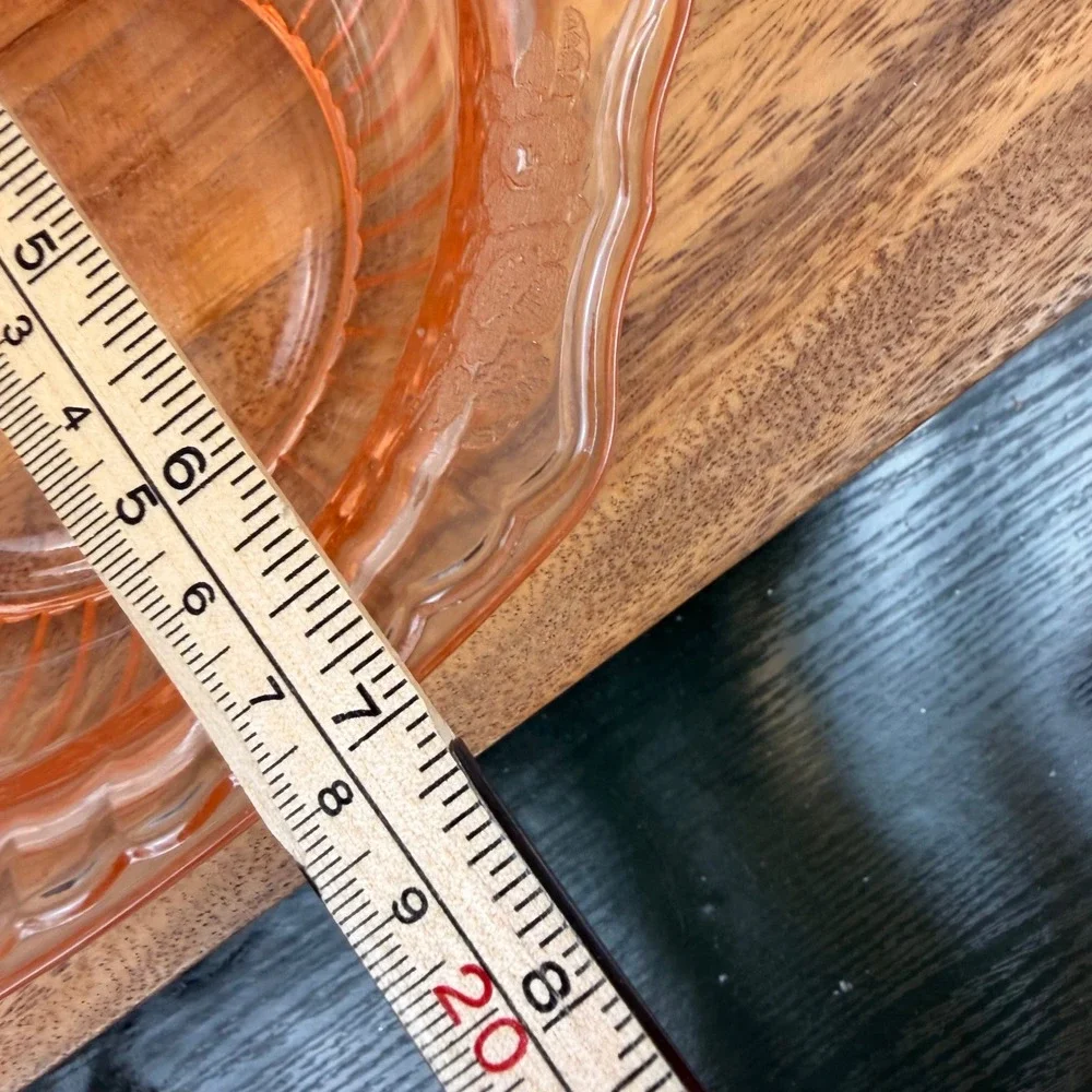 Anchor Hocking Mayfair Open Rose Pink Depression Glass Bowl Tab Handles 9.5